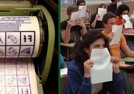 Smelling papers fresh off the mimeograph machine