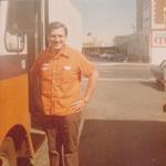 Photo of Chuck Johnson, 1975, delivery driver for Braun Linen