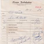 Receipt: Marina Distributors