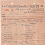 Receipt: Ramona's Mexican Food Products, Inc., 9/30/1975